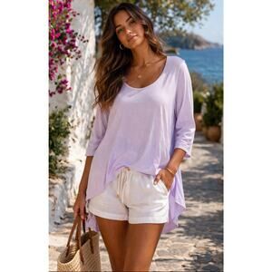 Lagenlook J. Jill Pure Jill Elliptical Layered Top XL 3/4 Sleeve Scoop Neck NWT